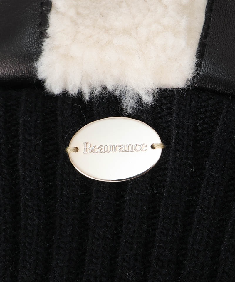【 Beaurance （ビューランス）】エコファーボア×ニットミトン