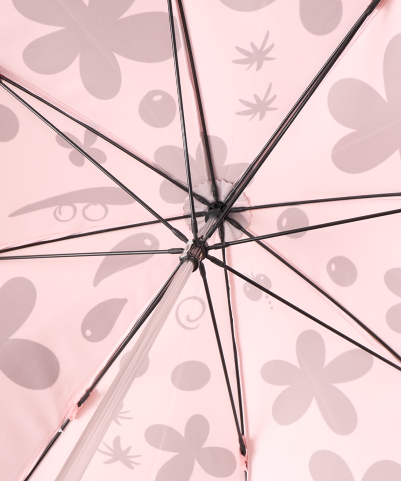 【 クリエイターズ マーケット 】 大江 由佳　momo　-pink × brown umbrella-（雨傘）受注生産品