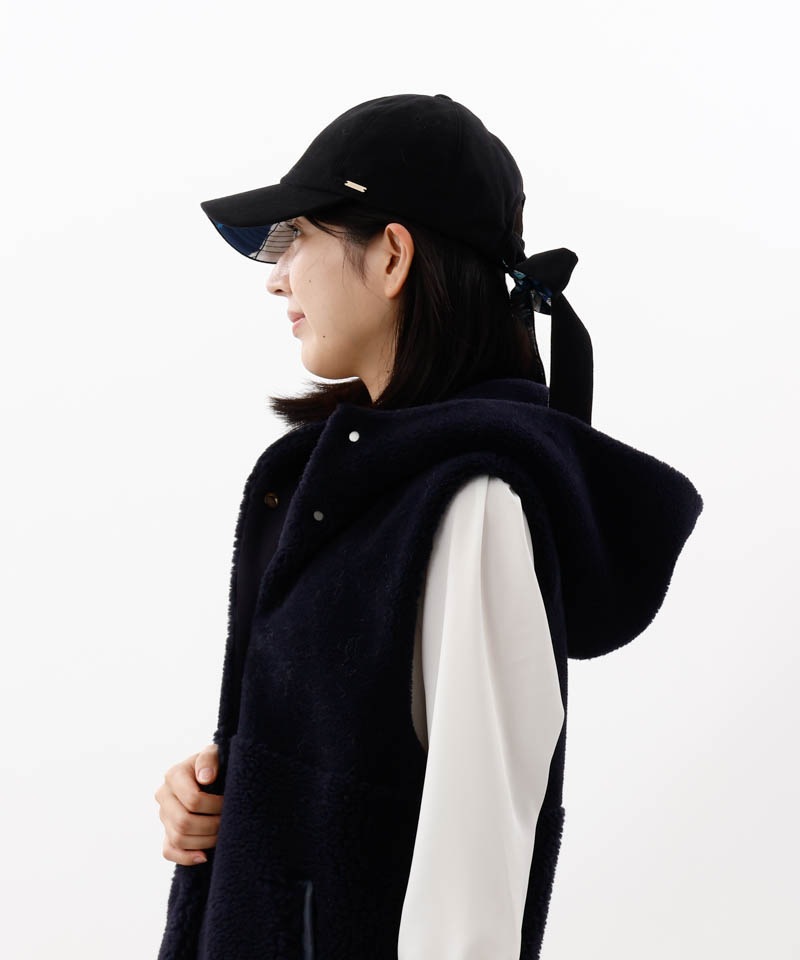 【 Beaurance （ビューランス）】リボンスカーフキャップ