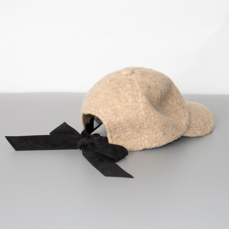 LANVIN en Bleu （ランバン オン ブルー）】 ボアリボン付きキャップ