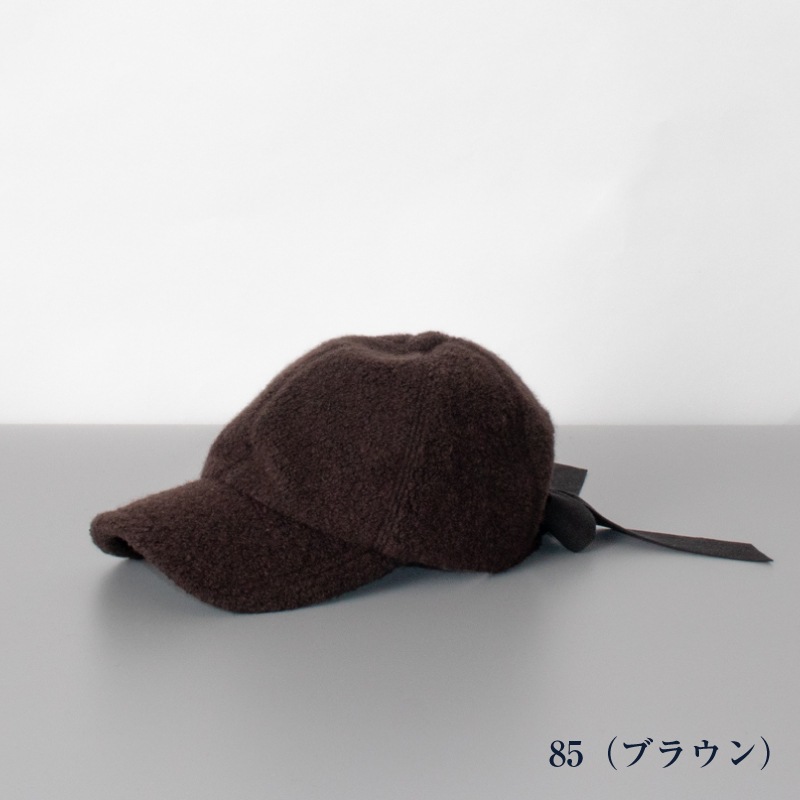 ランバン オンブルー★帽子　新品・未使用 新品完売品 ランバンオンブルー リボンキャップ 黒 LANVIN en Blue