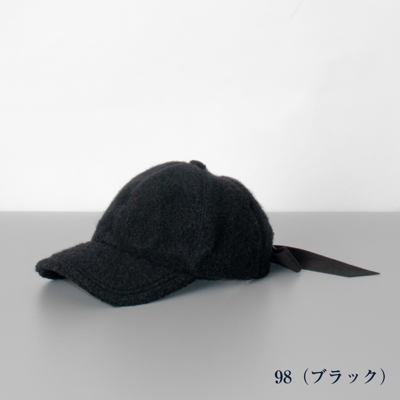LANVIN en Bleu （ランバン オン ブルー）】 ボアリボン付きキャップ