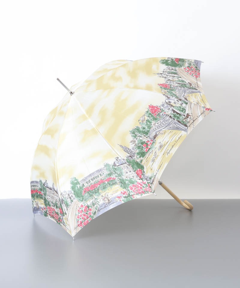 【 Aquascutum（アクアスキュータム）】イングリッシュガーデンプリント雨傘(長傘)