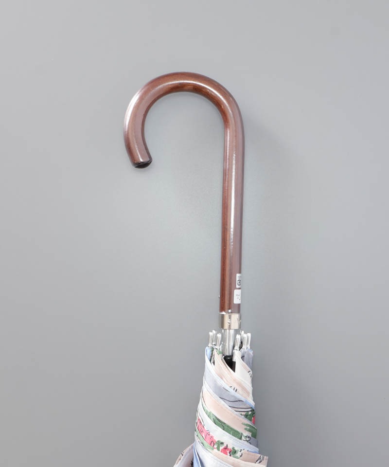 【 Aquascutum（アクアスキュータム）】イングリッシュガーデンプリント雨傘(長傘)