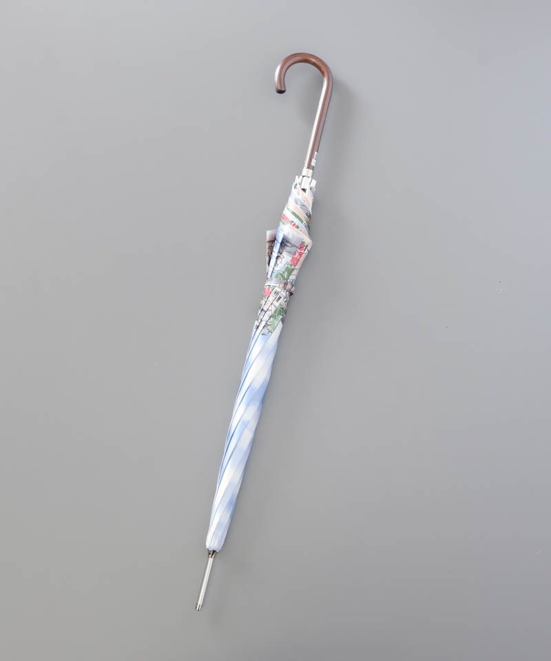 【 Aquascutum（アクアスキュータム）】イングリッシュガーデンプリント雨傘(長傘)