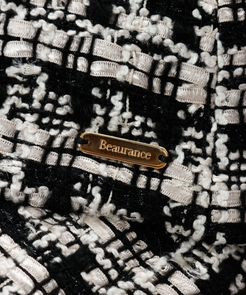 【 Beaurance （ビューランス）】ツイードファーフライトキャップ