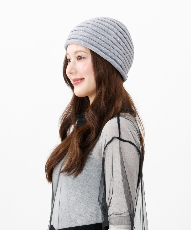 【非売品】小田急　親子鉄道教室参加者用帽子 PLEATSMAMA（プリーツママ）】オーロラ限定グリッターニット帽子