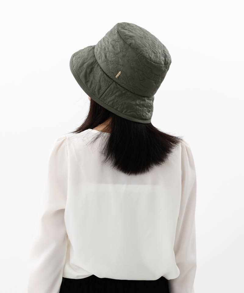 【 Beaurance （ビューランス）】刺しゅうキルティングバケットハット