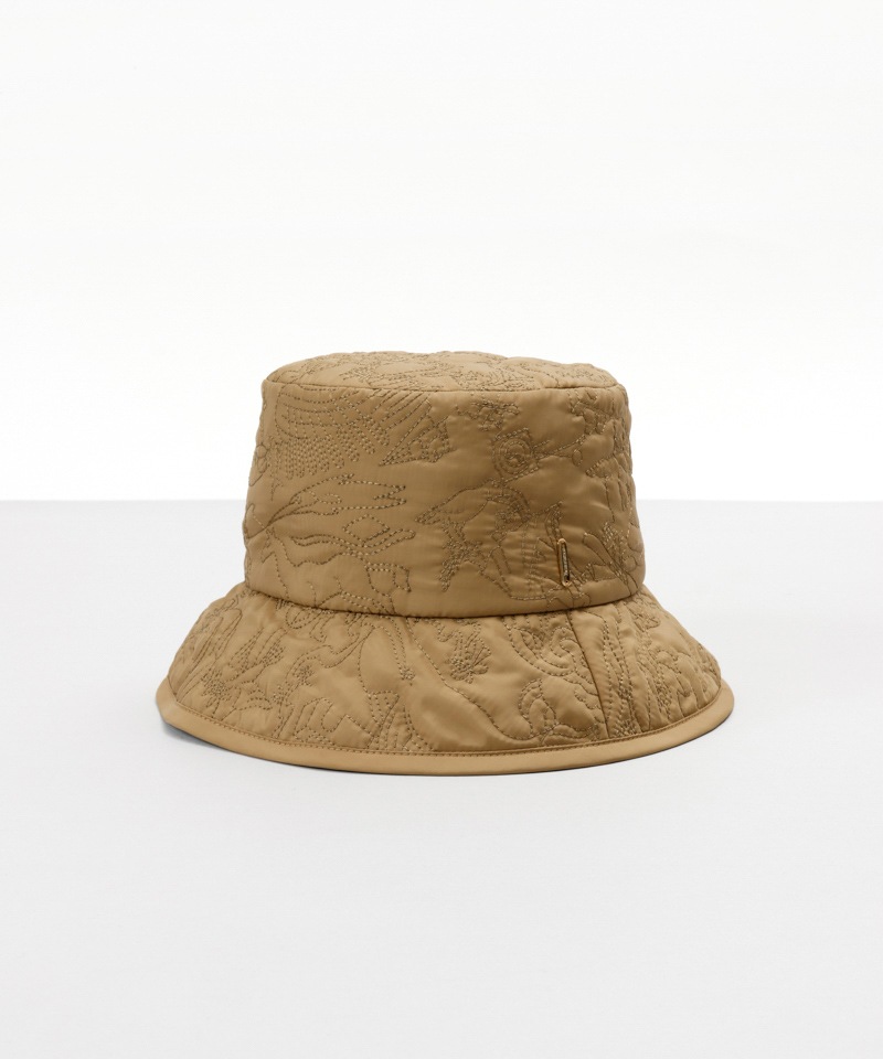【 Beaurance （ビューランス）】刺しゅうキルティングバケットハット