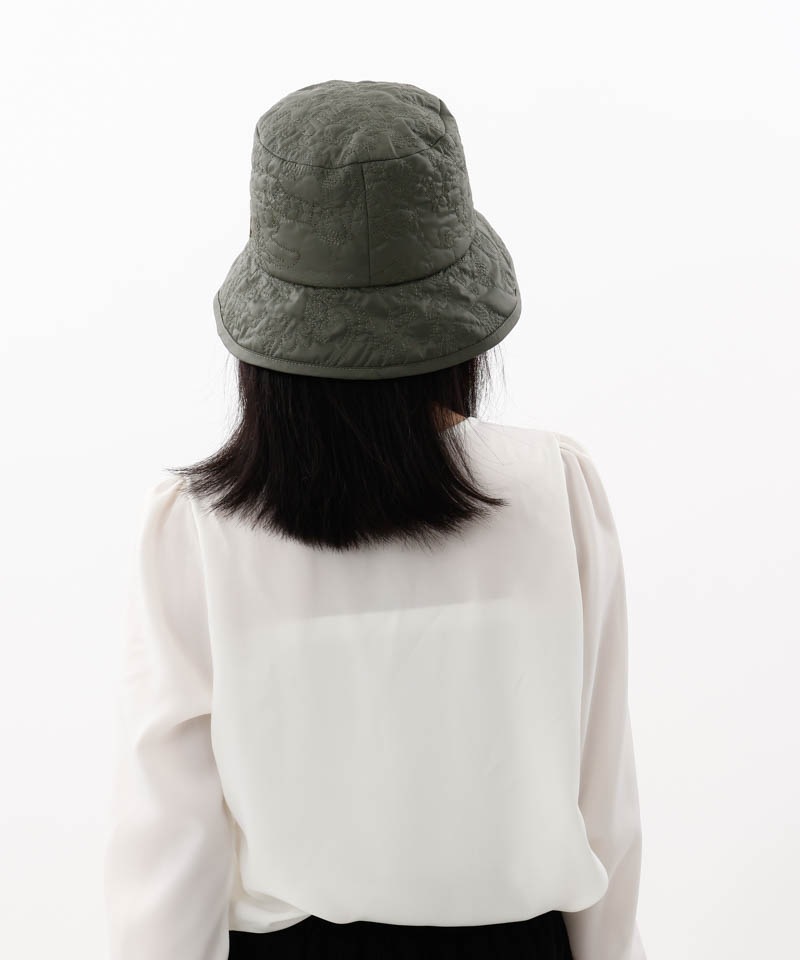 【 Beaurance （ビューランス）】刺しゅうキルティングバケットハット