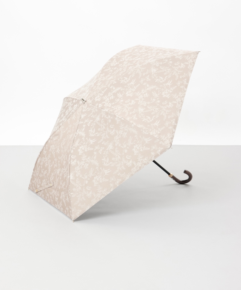 【 Aquascutum（アクアスキュータム）】ボタニカルシャンブレージャカード晴雨兼用傘（折りたたみ）