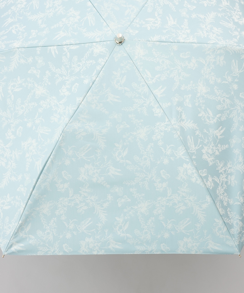 【 Aquascutum（アクアスキュータム）】ボタニカルシャンブレージャカード晴雨兼用傘（折りたたみ）