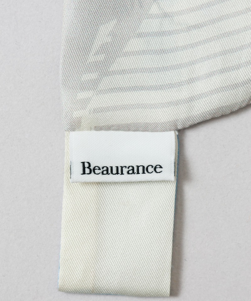 【 Beaurance （ビューランス）】シルクリバーシブルプリント剣先スカーフ