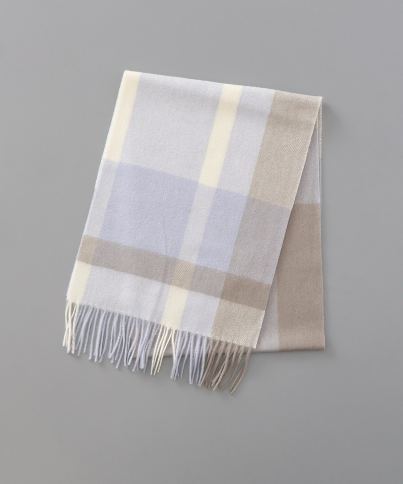 LANVIN en Bleu （ランバン オン ブルー）】カシミヤ100%チェック