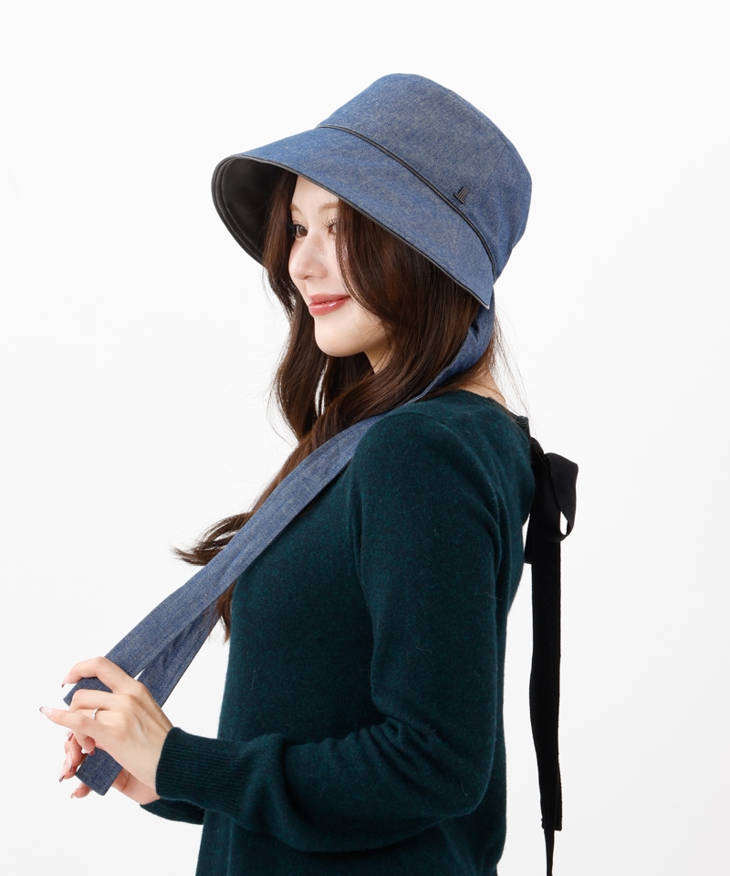 LANVIN en Bleu （ランバン オン ブルー）】デニム/レザーリボン