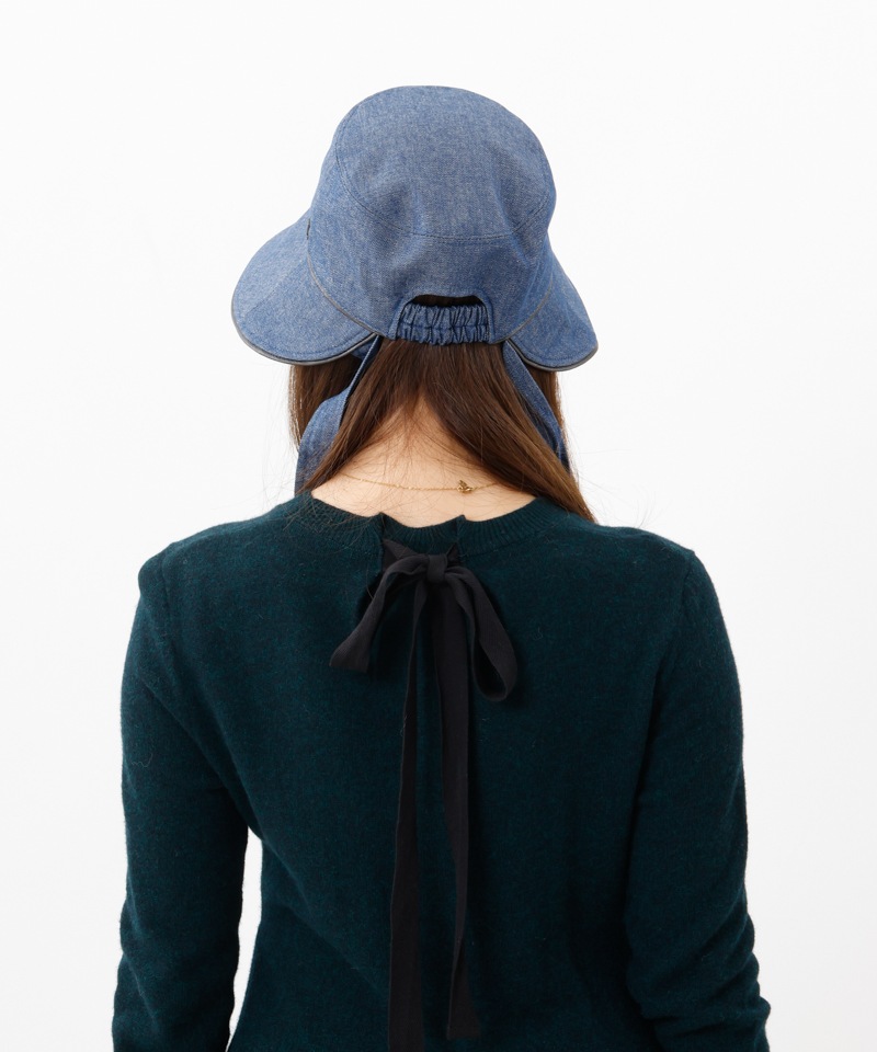 LANVIN en Bleu （ランバン オン ブルー）】デニム/レザーリボン