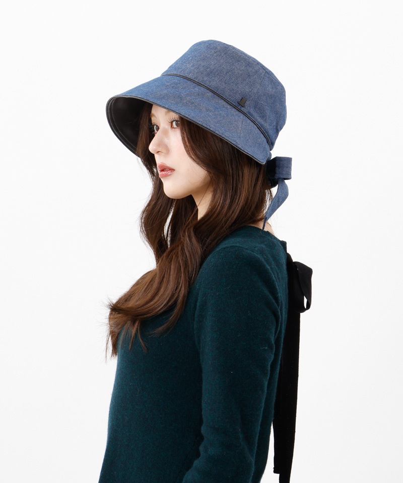 LANVIN en Bleu （ランバン オン ブルー）】デニム/レザーリボン