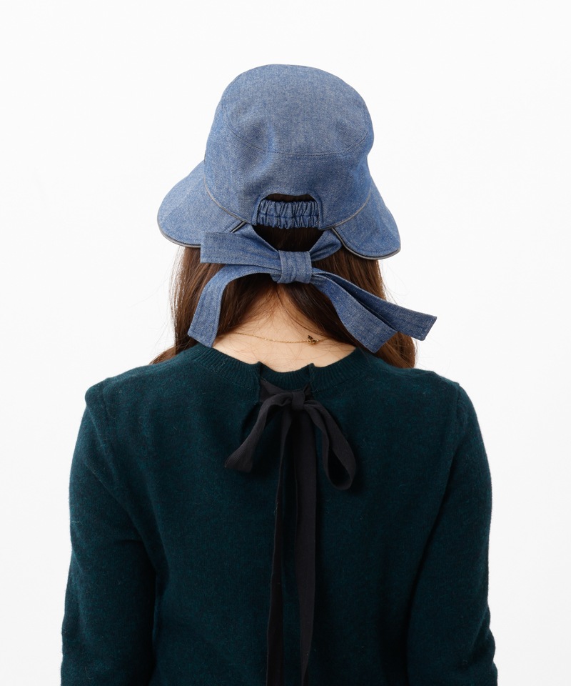 LANVIN en Bleu （ランバン オン ブルー）】デニム/レザーリボン