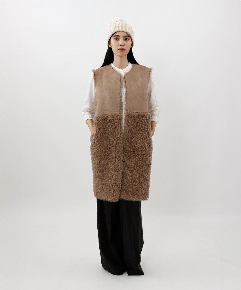 Beaurance （ビューランス） 】 チベットラム風 エコファージレ