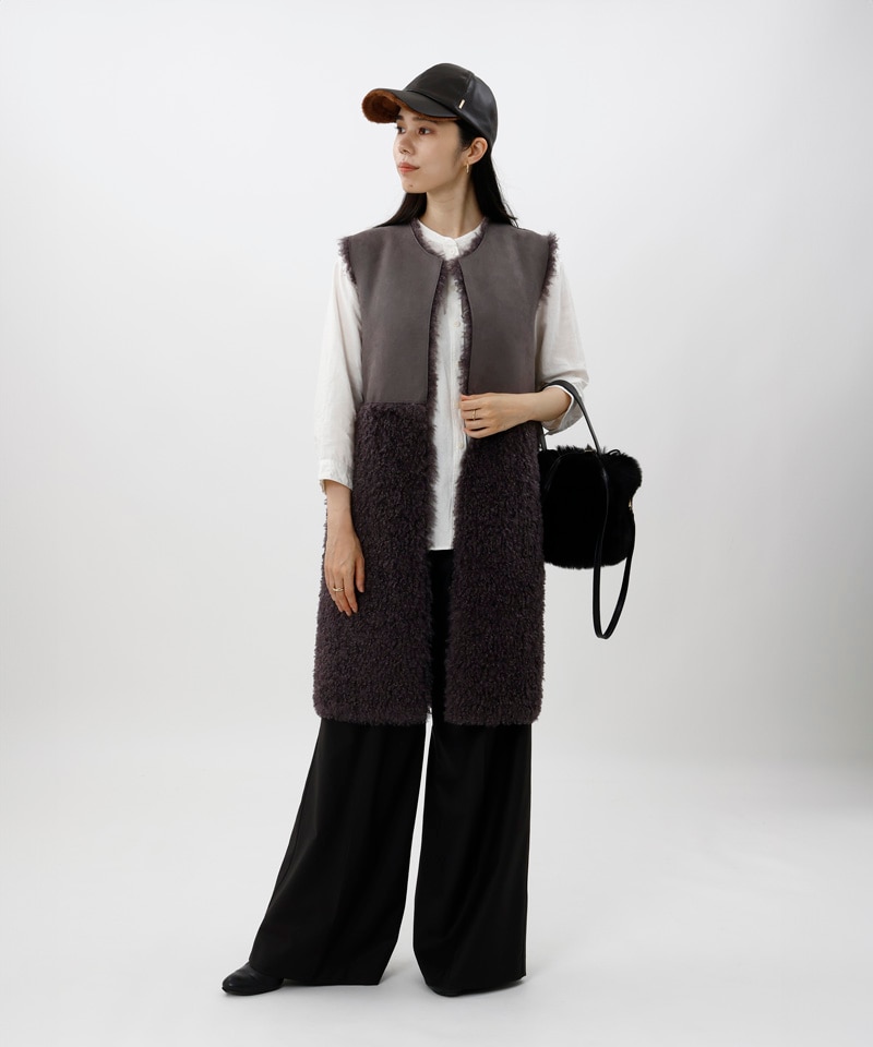 Beaurance （ビューランス） 】 チベットラム風 エコファージレ