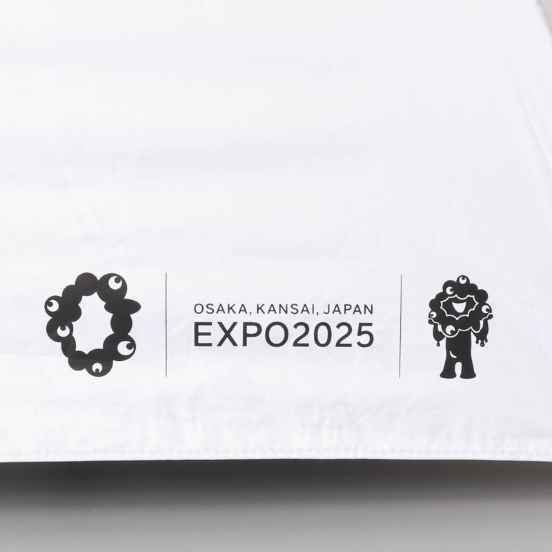 EXPO2025ミャクミャク英字晴雨兼用自動開閉ミニ傘ALL｜オーロラ