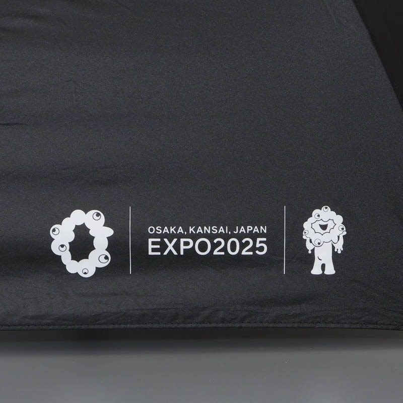 EXPO2025ミャクミャク英字晴雨兼用自動開閉ミニ傘ALL｜オーロラ