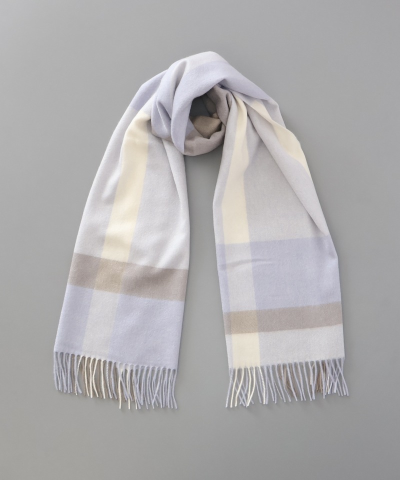 LANVIN en Bleu （ランバン オン ブルー）】カシミヤ100%チェック