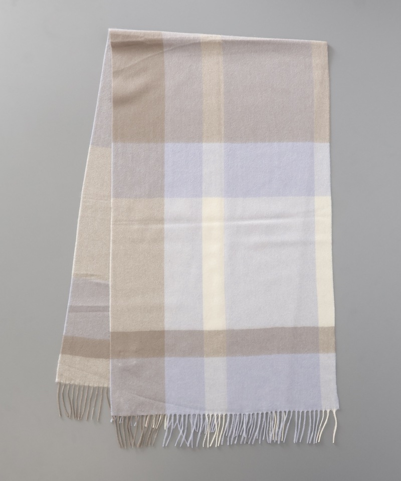 LANVIN en Bleu （ランバン オン ブルー）】カシミヤ100%チェック