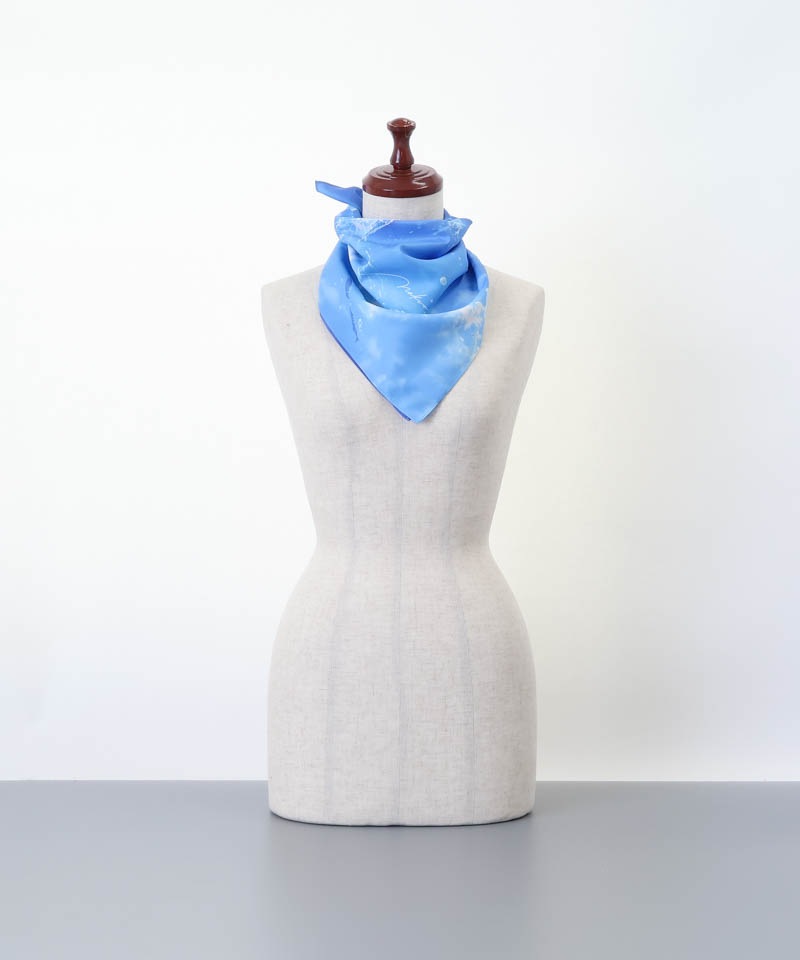 【 クリエイターズ コラボ 】 まころん＆空に青。（スカーフ） 受注生産品