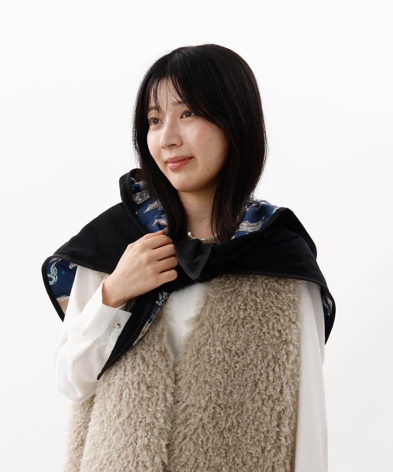 【 Beaurance （ビューランス）】ケープ付き リバーシブルフード