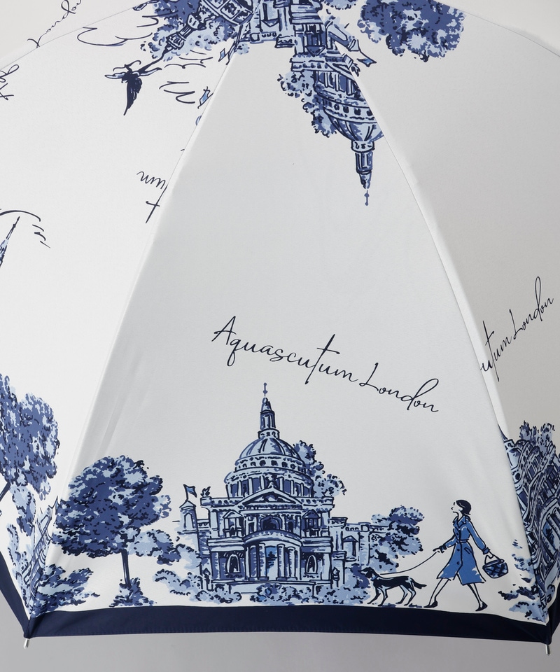Aquascutum（アクアスキュータム）】ガールプリント晴雨兼用傘（長傘