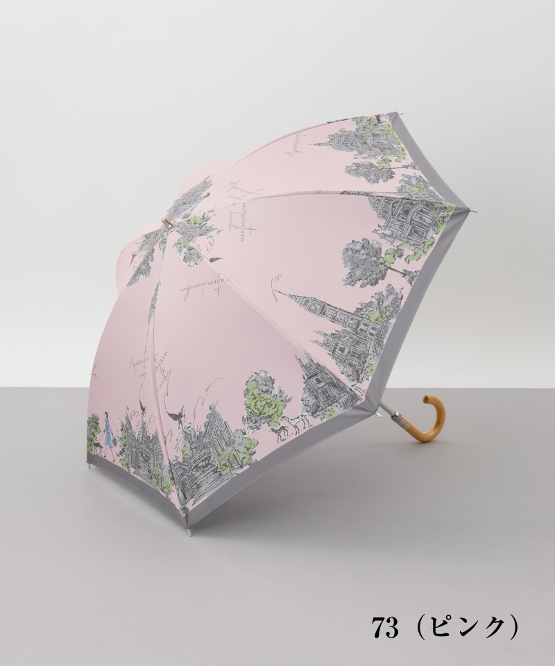 Aquascutum（アクアスキュータム）】ガールプリント晴雨兼用傘（長傘