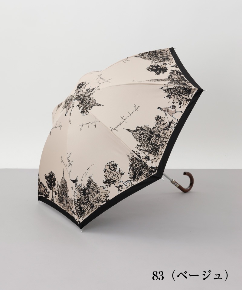 Aquascutum（アクアスキュータム）】ガールプリント晴雨兼用傘（長傘