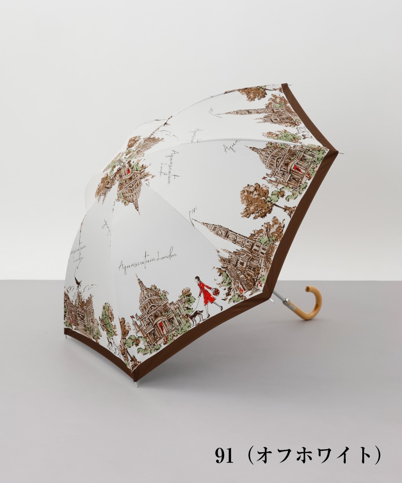 Aquascutum（アクアスキュータム）】ガールプリント晴雨兼用傘（長傘