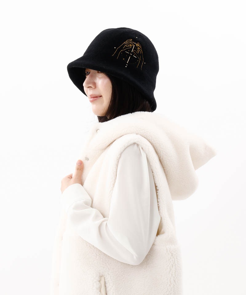 【 Beaurance （ビューランス）】刺しゅう入りクロッシェハット