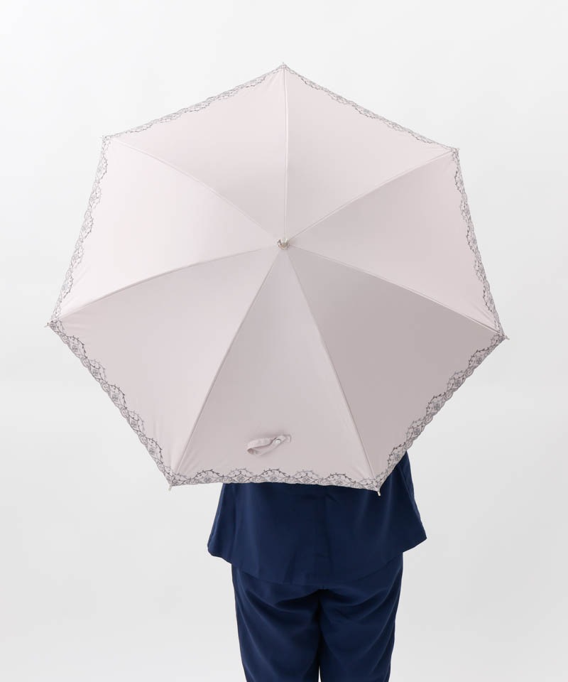 Aquascutum（アクアスキュータム）】エレガンス刺しゅう晴雨兼用傘（長