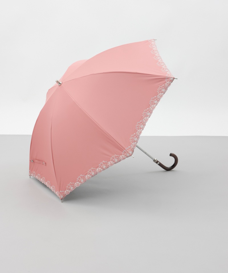 Aquascutum（アクアスキュータム）】エレガンス刺しゅう晴雨兼用傘（長