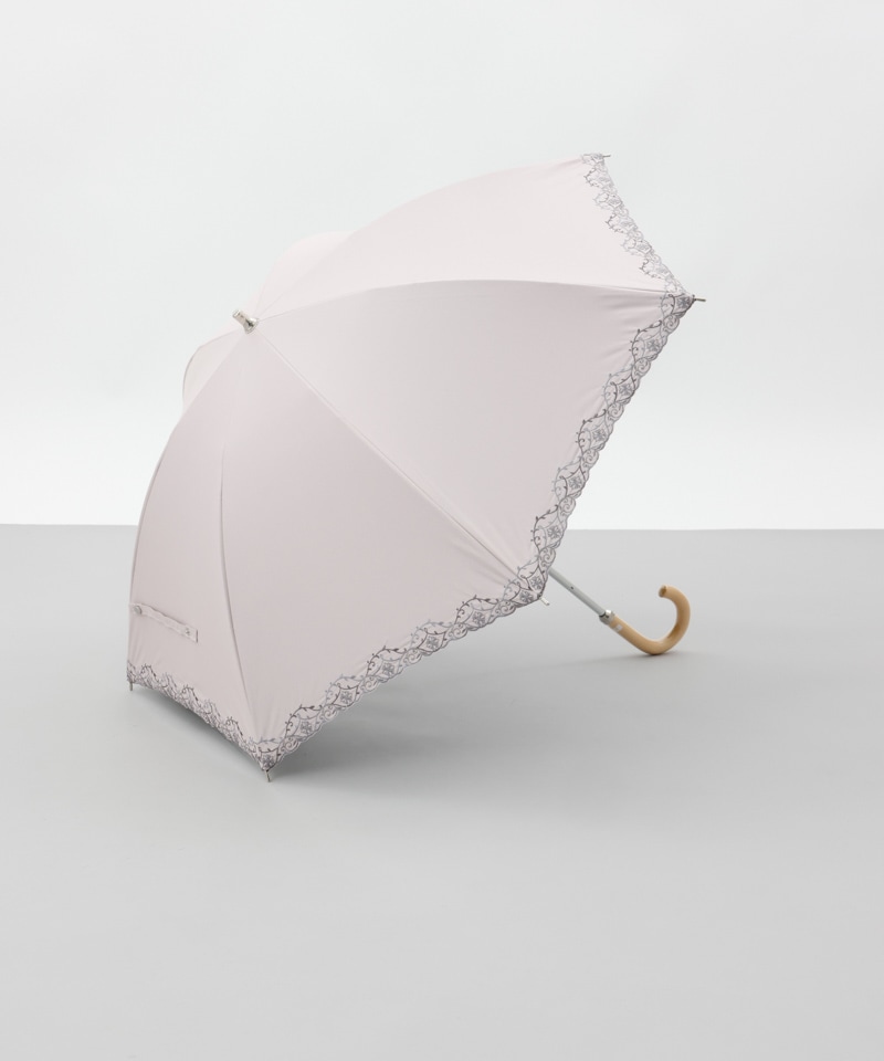 Aquascutum（アクアスキュータム）】エレガンス刺しゅう晴雨兼用傘（長