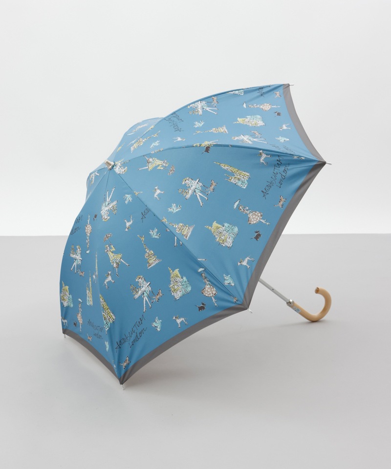 Aquascutum（アクアスキュータム）】ガールプリント晴雨兼用傘（長傘