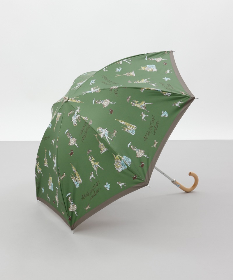 Aquascutum（アクアスキュータム）】ガールプリント晴雨兼用傘（長傘