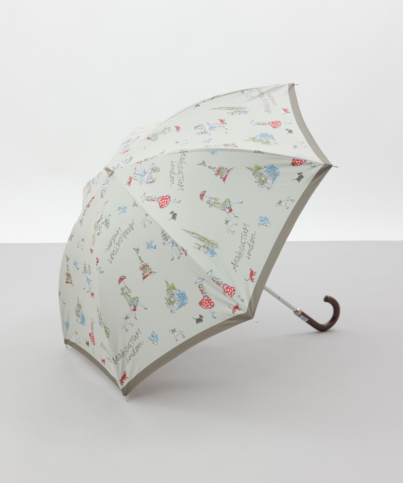Aquascutum（アクアスキュータム）】ガールプリント晴雨兼用傘（長傘