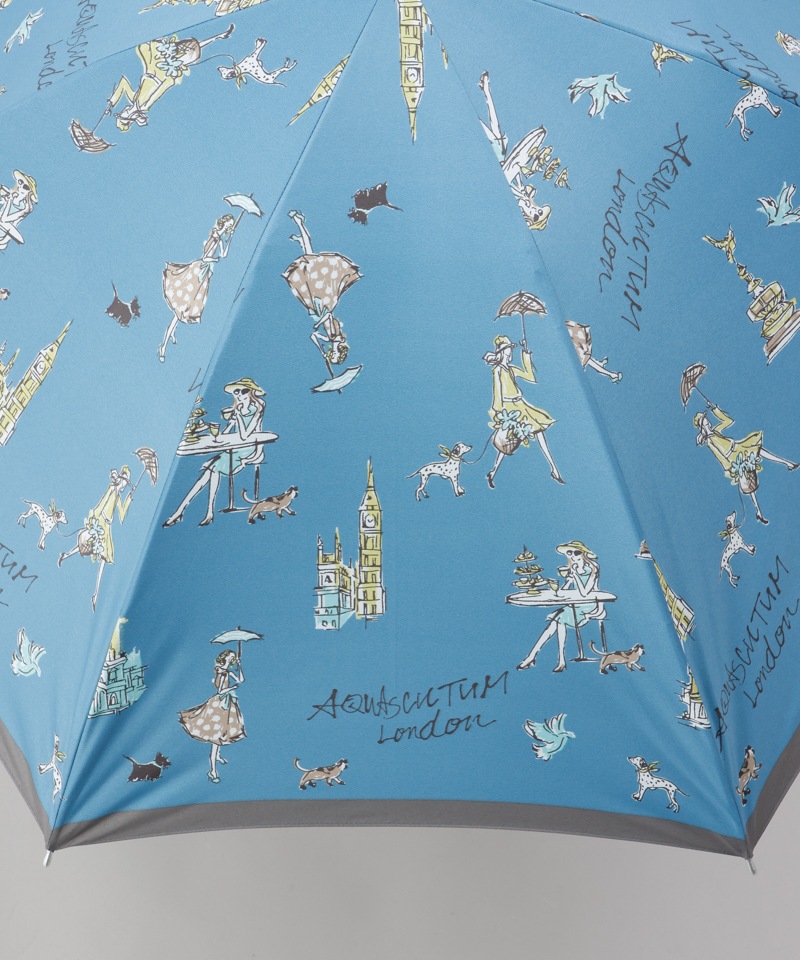 Aquascutum（アクアスキュータム）】ガールプリント晴雨兼用傘（長傘