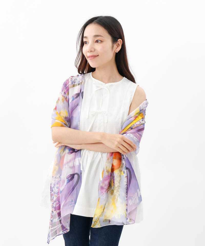 LANVIN en Bleu （ランバン オン ブルー）】フラワープリントプチ