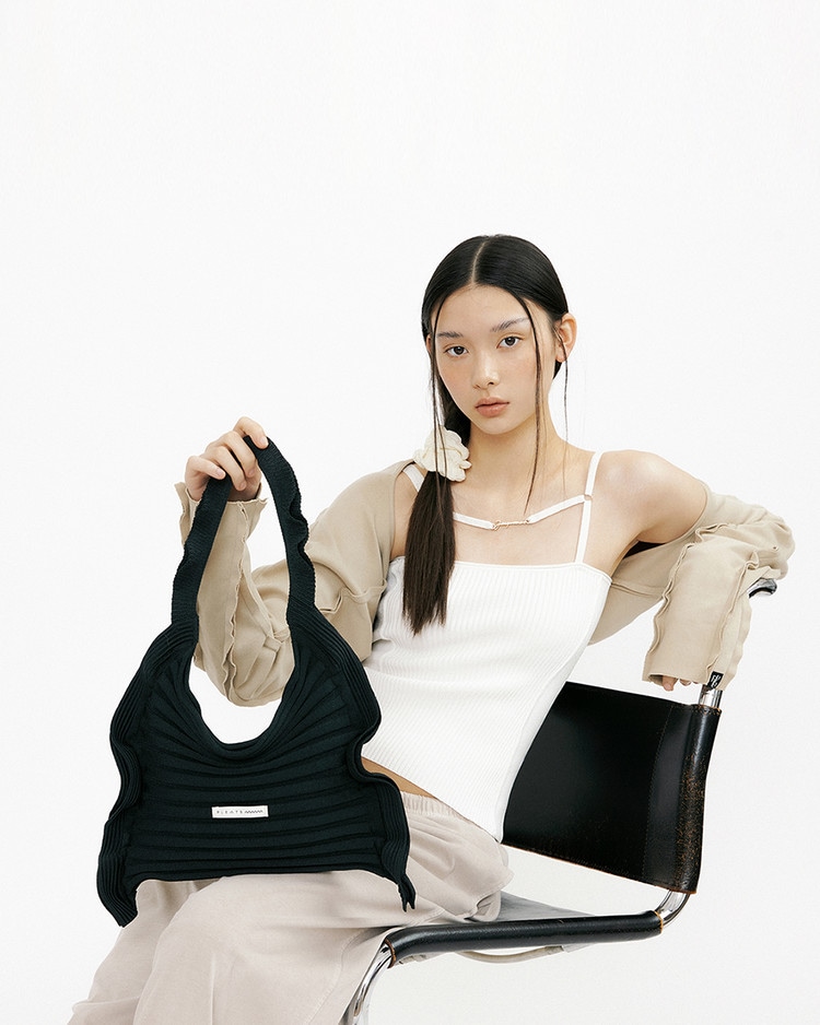 PLEATS MAMA ♥ Ruffle shoulder bag /追跡付 PLEATS MAMA(プリーツママ)】RUFFLE SHOULDER BAG ラッフル