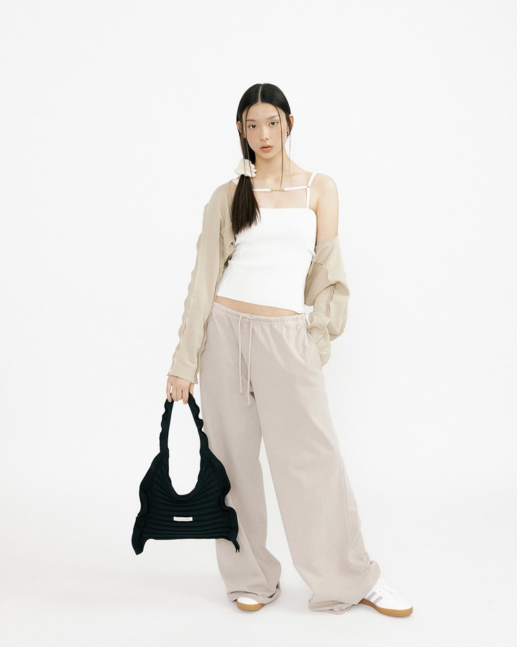 PLEATS MAMA(プリーツママ)】RUFFLE SHOULDER BAG ラッフル