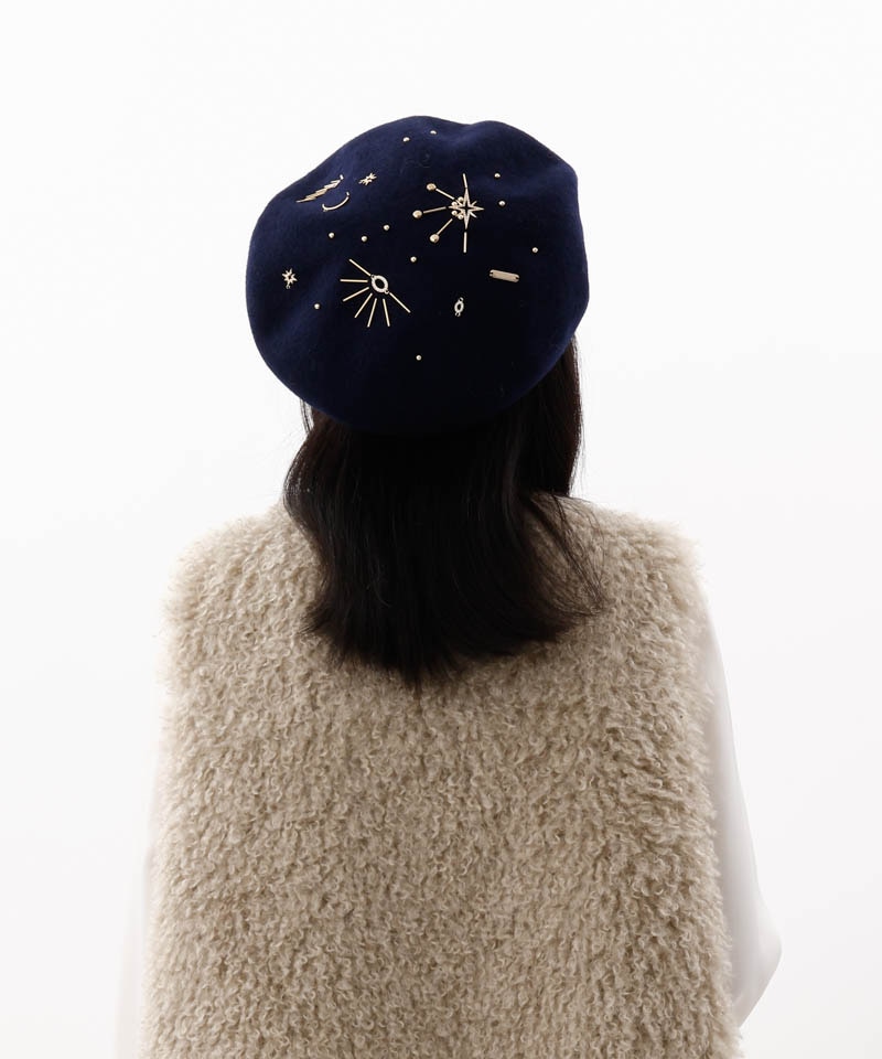 ウール製 惑星と星のベレー帽 Mサイズ 楽天市場】【大きめ ベレー帽 EDHAT 日本製】ウール フェルト メンズ