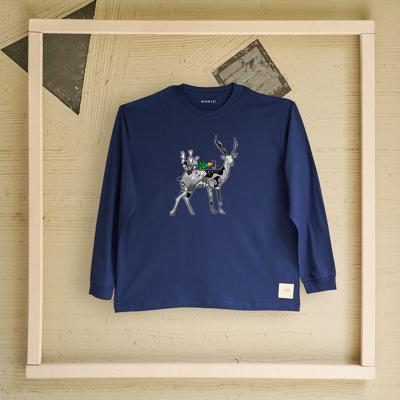 【 momiji 】 Long sleeve T the Art -DEER HERAT-
