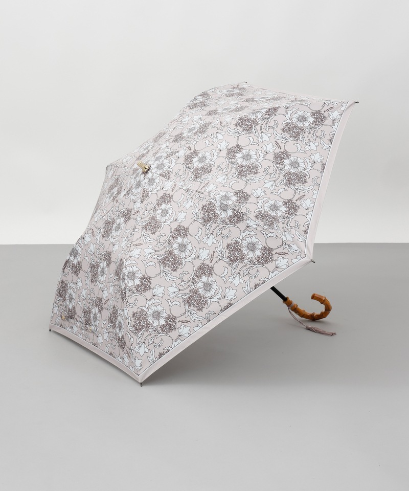 マッキントッシュロンドン 晴雨兼用 長傘 ジャンプ傘 フラワープリント レッド MACKINTOSH LONDON（マッキントッシュ ロンドン）】花柄プリント