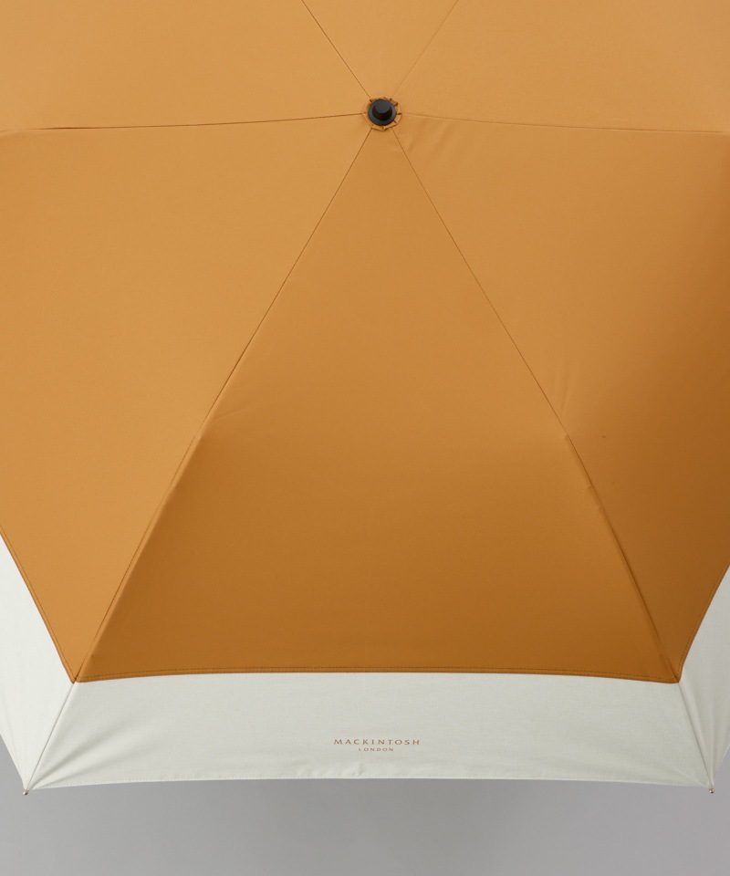 【MACKINTOSH LONDON（マッキントッシュ ロンドン）】天然風バイカラー切継ぎ晴雨兼用パラソル（折りたたみ）