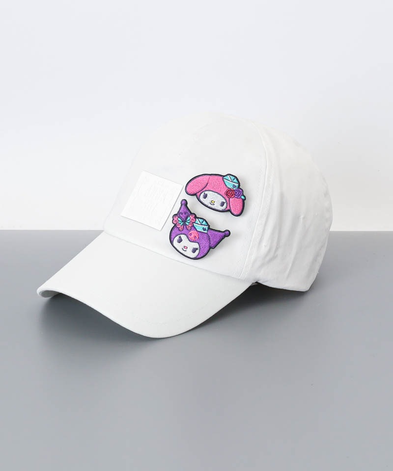 【 ANNA SUI（アナ スイ）】マイメロディ&クロミ 刺しゅうブローチ付きキャップ